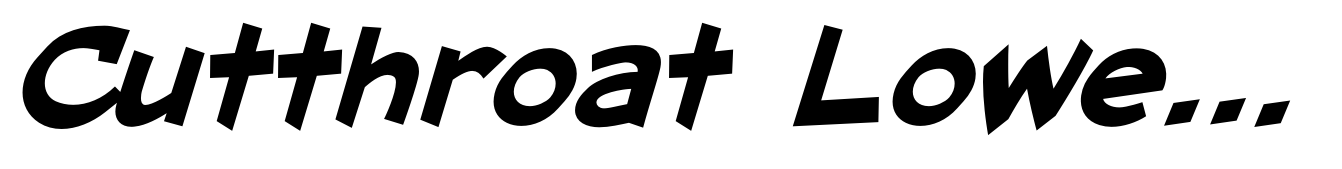Cutthroat Lower Bold Italic